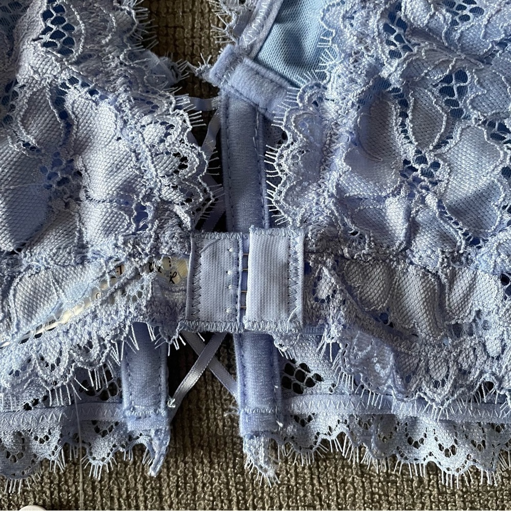 NWT Free People In The Clouds Longline Bralette Cornflower Blue - Picture 8 of 8